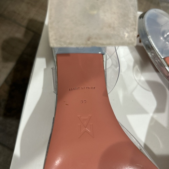 Amina Muaddi Rosie glass PVC am transparent heels - Picture 9 of 14